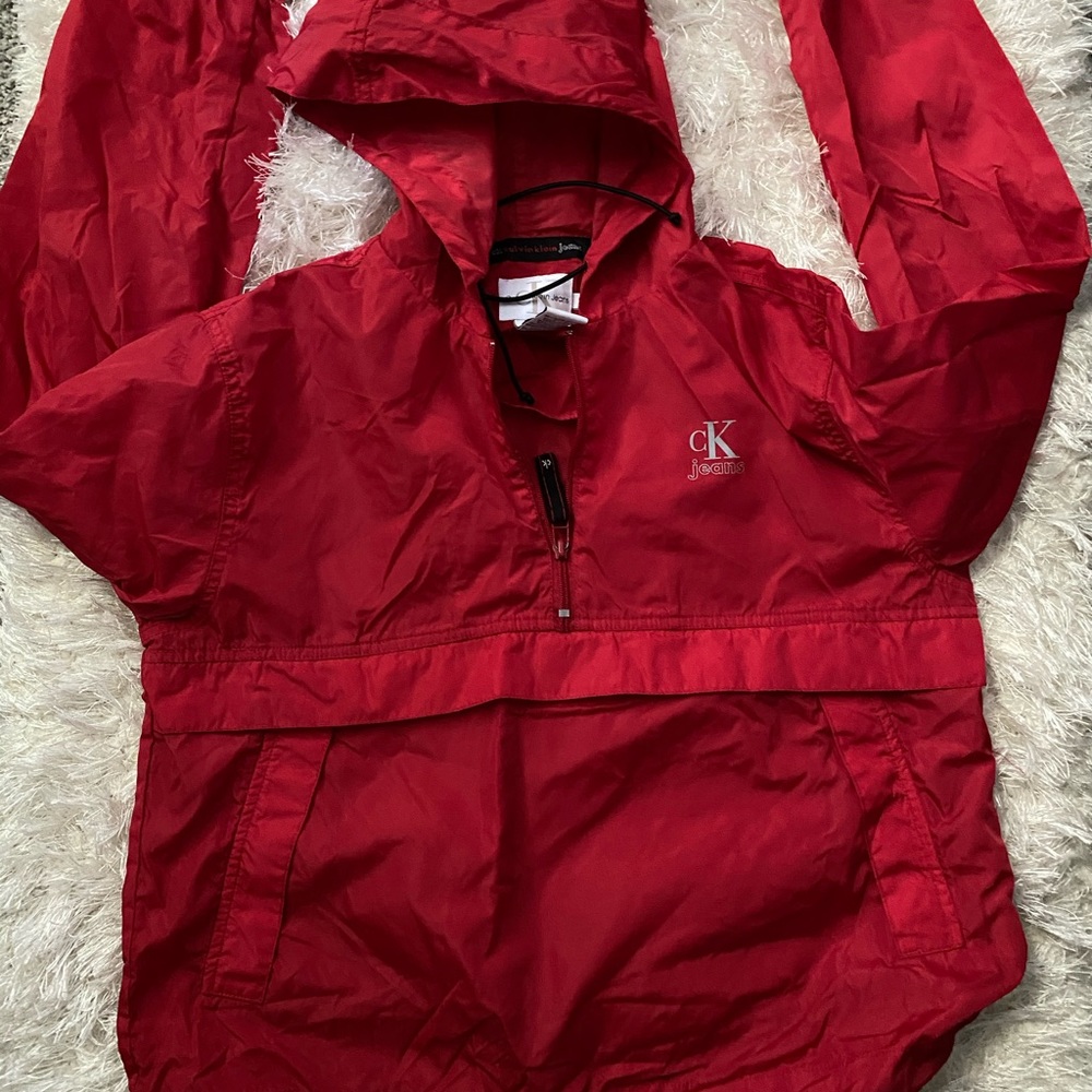 Red Calvin Klein Windbreaker